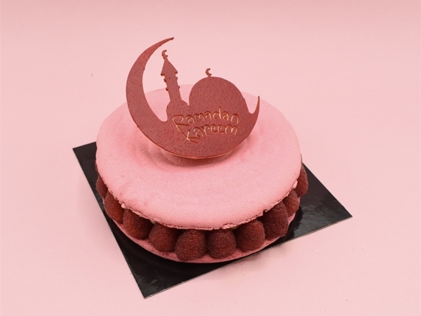 Frambozen Macaron taart Ramadan Kareem