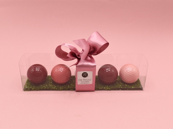 Golfballen van chocolade verpakking
