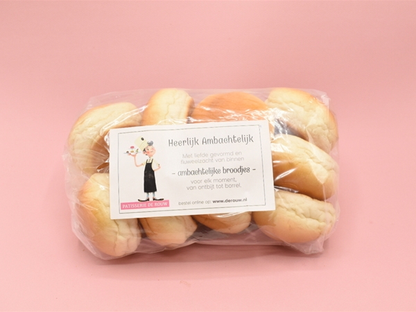 Mini witte broodjes per 10 stuks